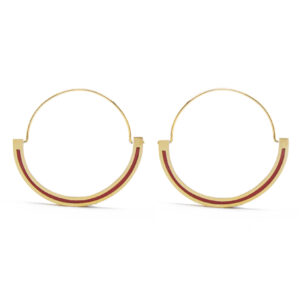 Boucles d'oreilles | Cuir - Double-cercle